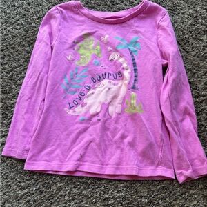 Carter's Pink Long-Sleeve 'Love-a-saurus' Dino Tee